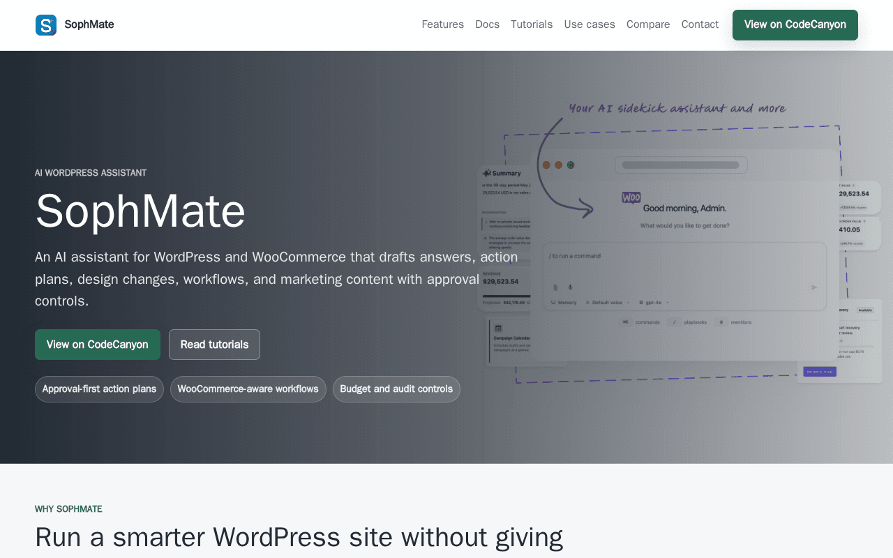 Screenshot of sophmate.ai