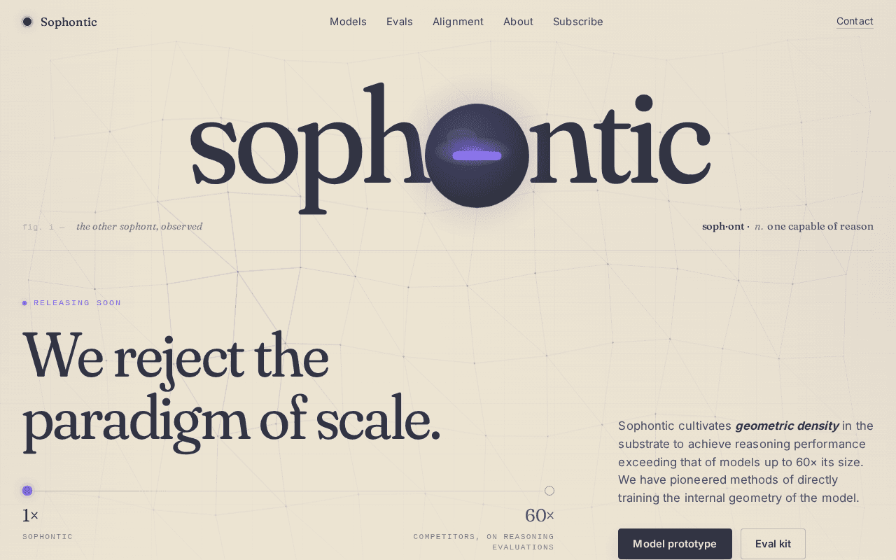 Screenshot of sophontic.ai