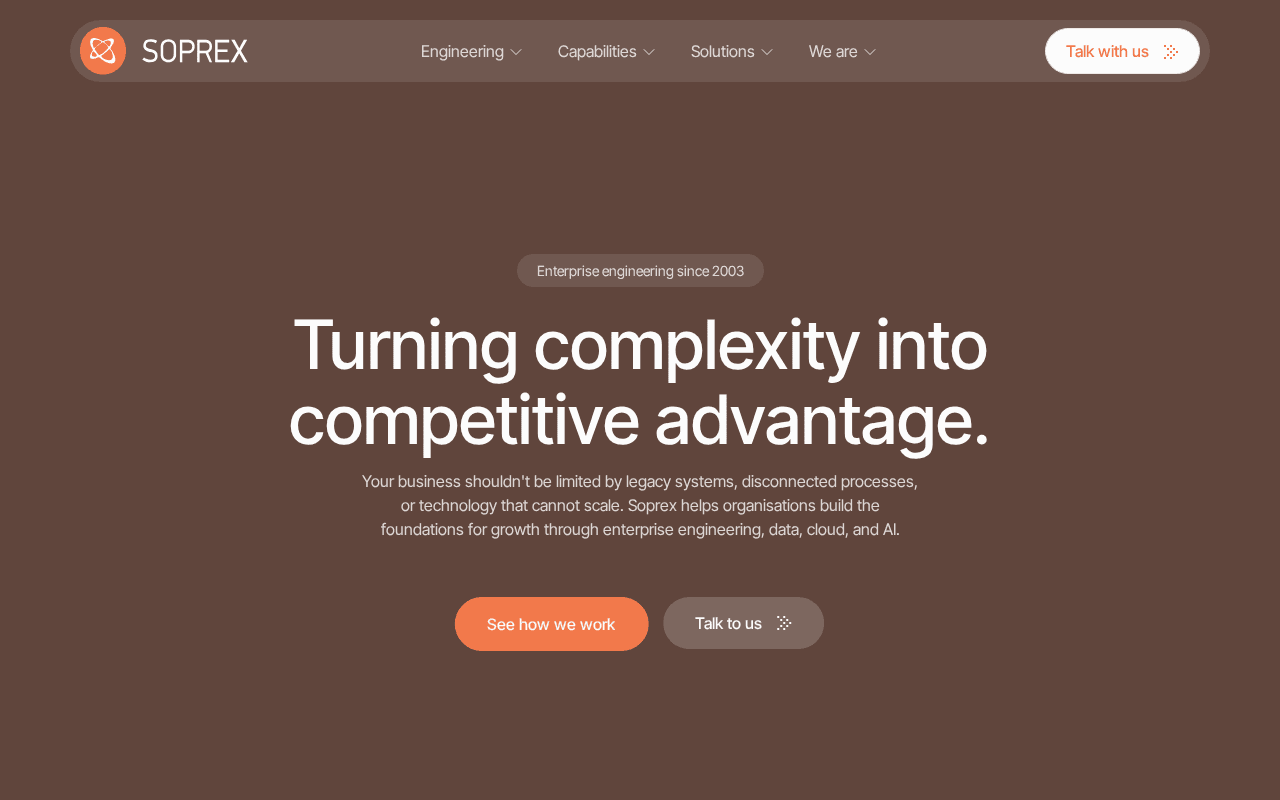 Screenshot of soprex.ai