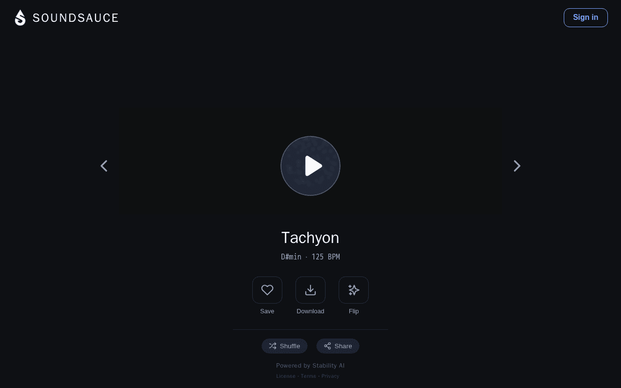 Screenshot of soundsauce.ai