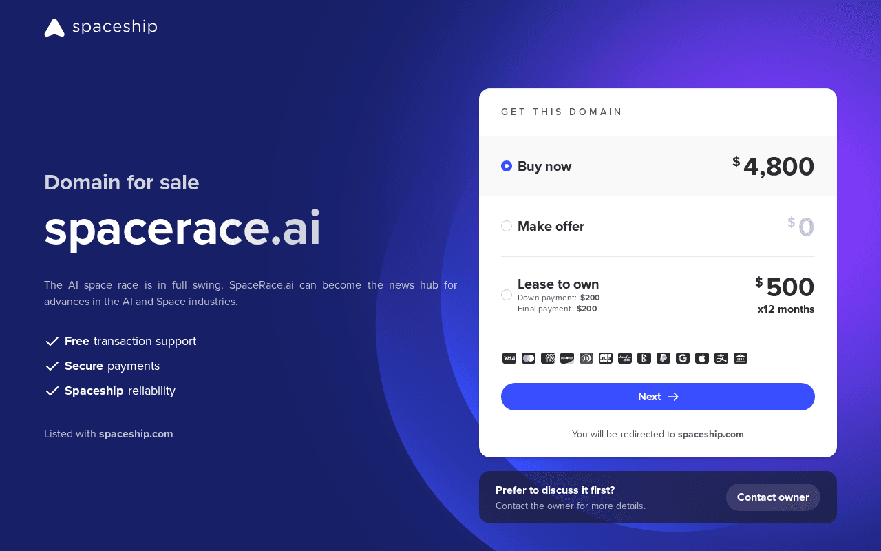 Screenshot of spacerace.ai