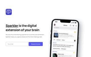 Screenshot of sparkler.ai
