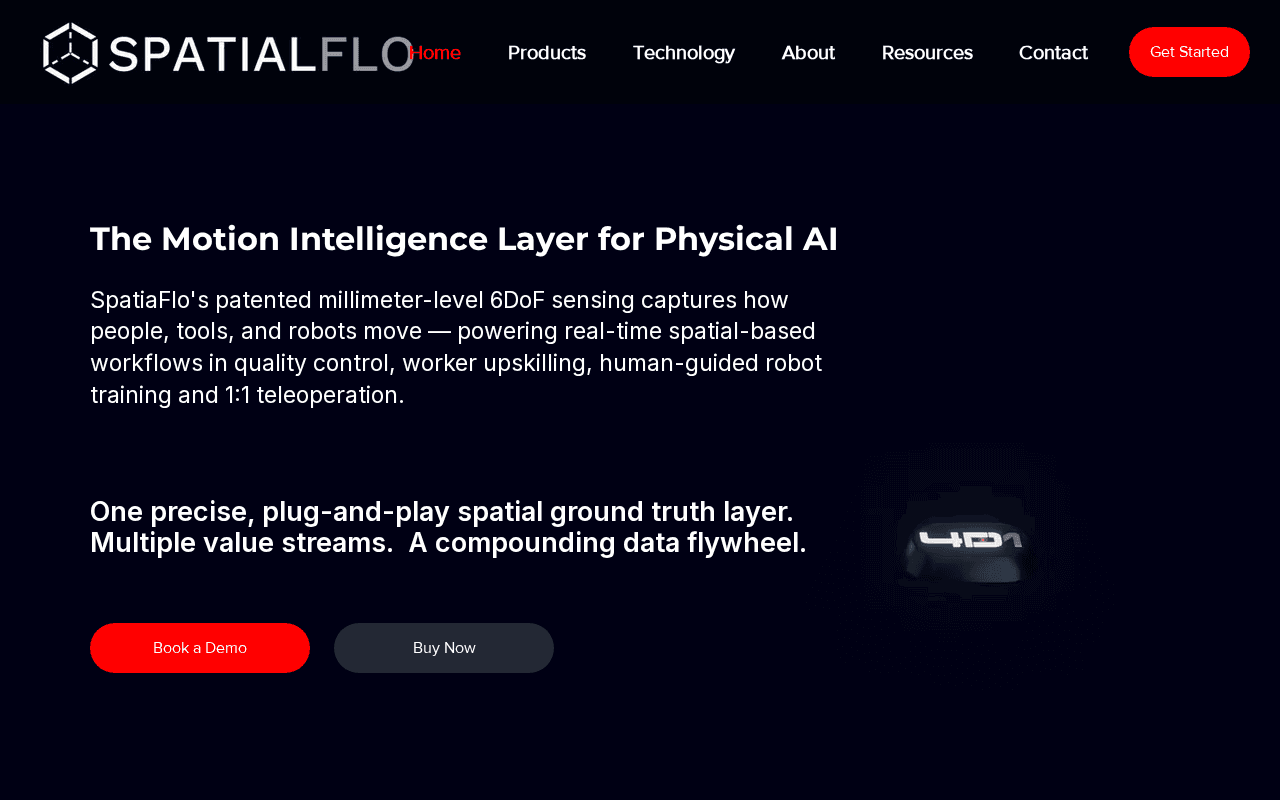 Screenshot of spatialflo.ai