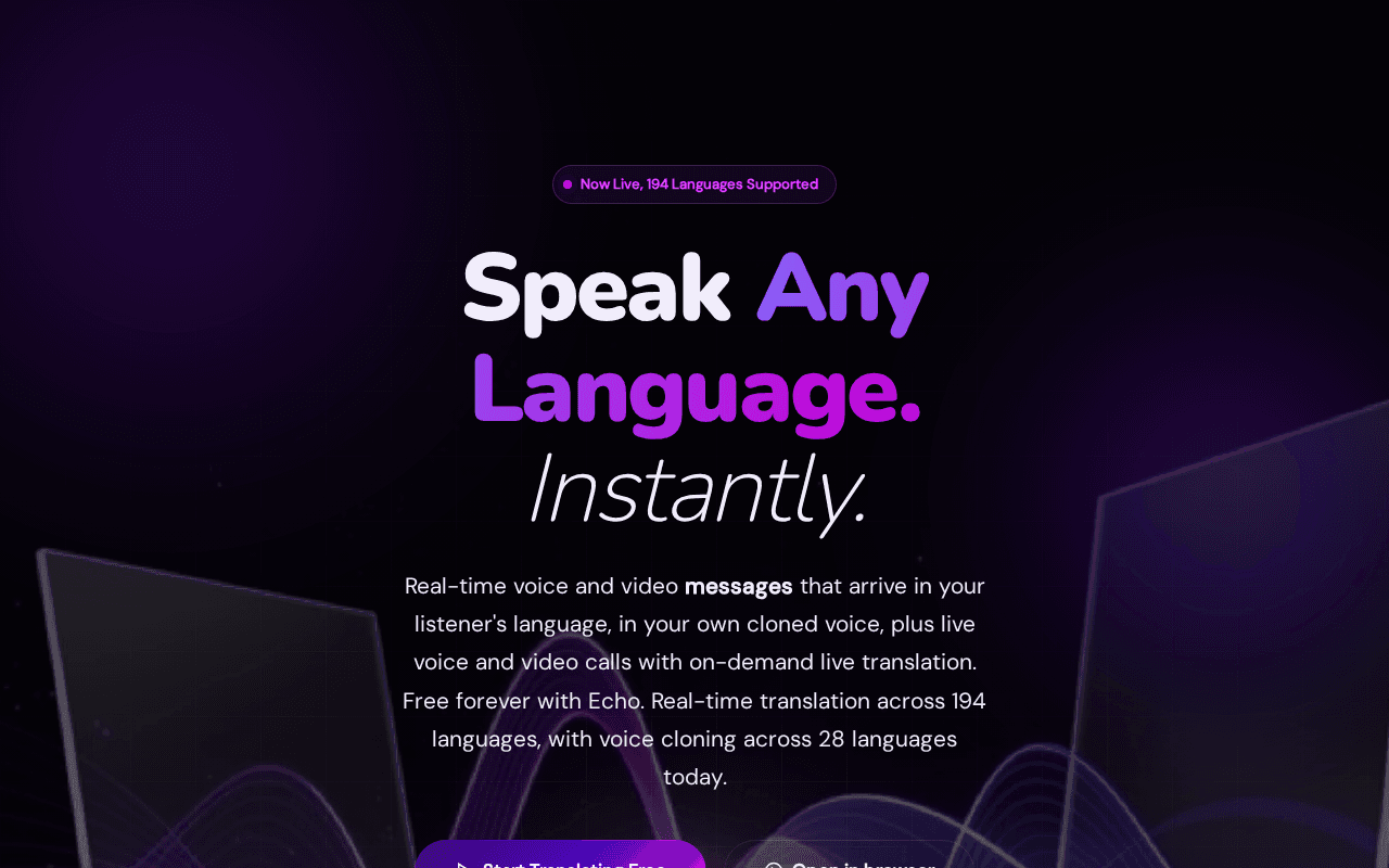 Screenshot of speakshift.ai