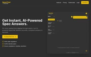 Screenshot of specchat.ai