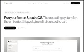 Screenshot of spectreos.ai