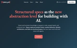 Screenshot of specy.ai