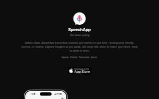 Screenshot of speechapp.ai