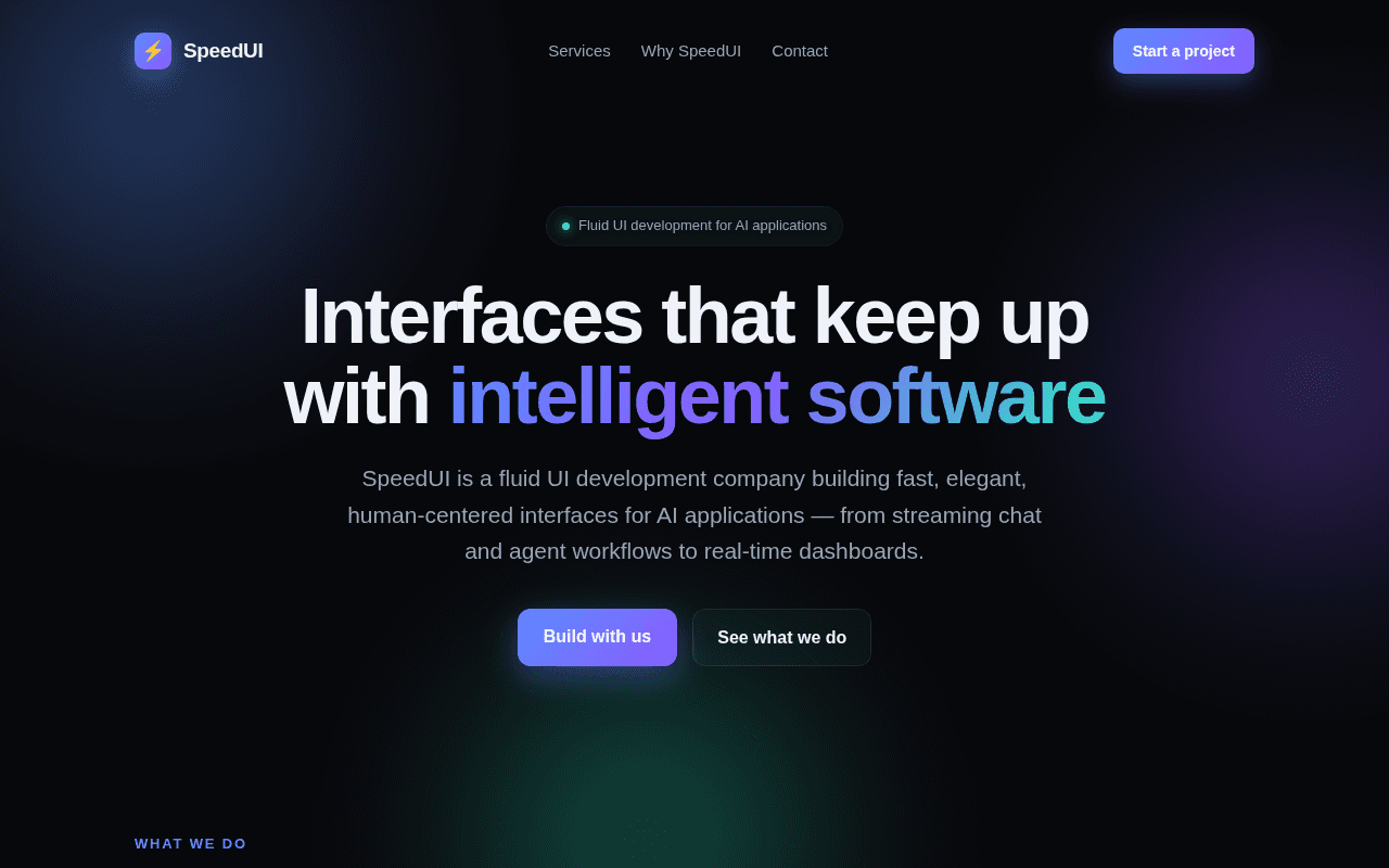 Screenshot of speedui.ai