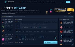 Screenshot of spritegen.ai