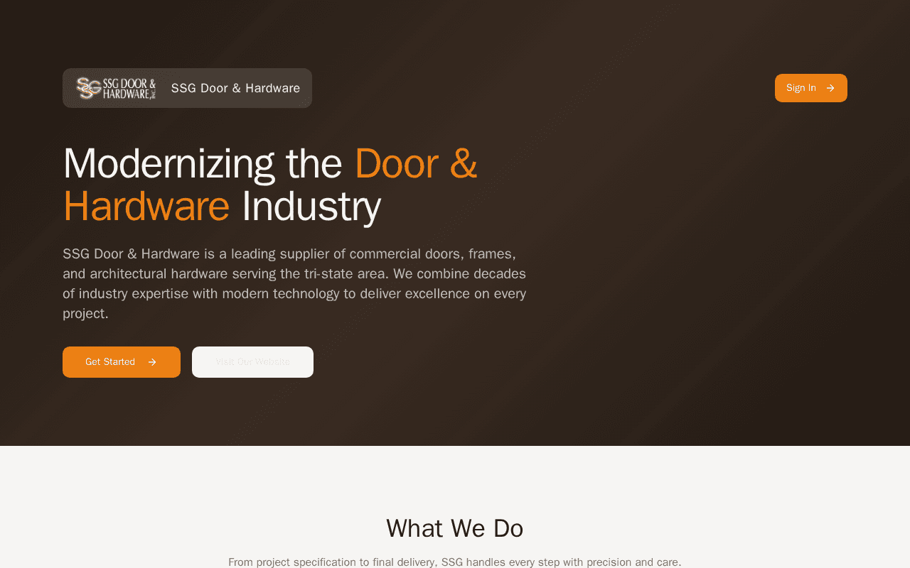 Screenshot of ssgdoor.ai