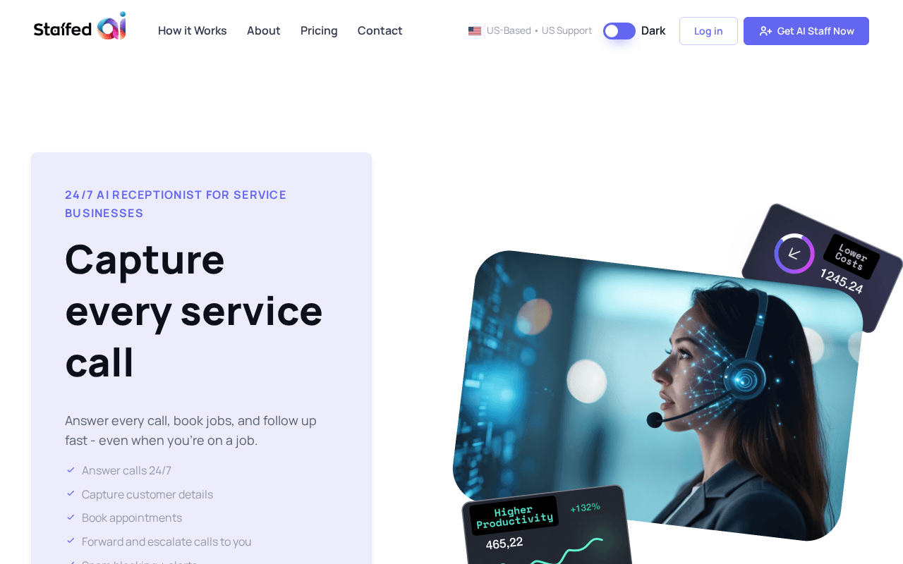 Screenshot of staffed.ai