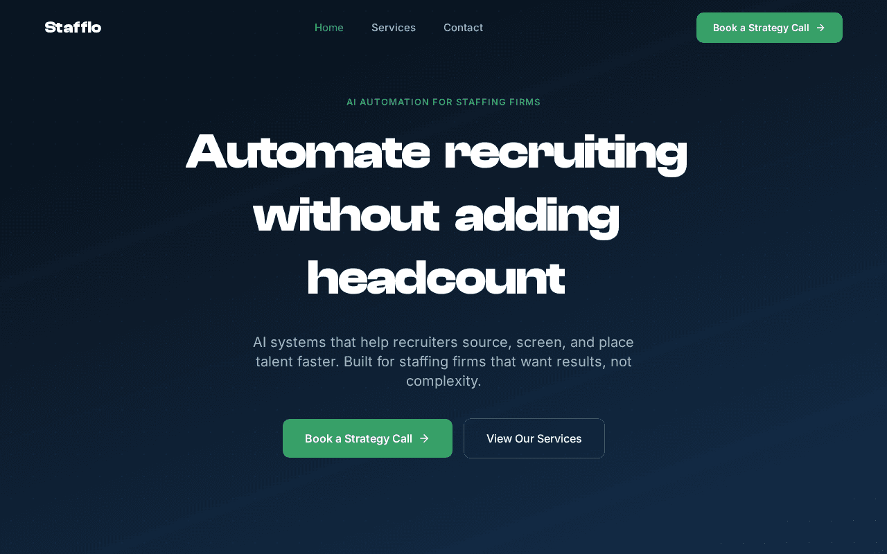 Screenshot of stafflo.ai
