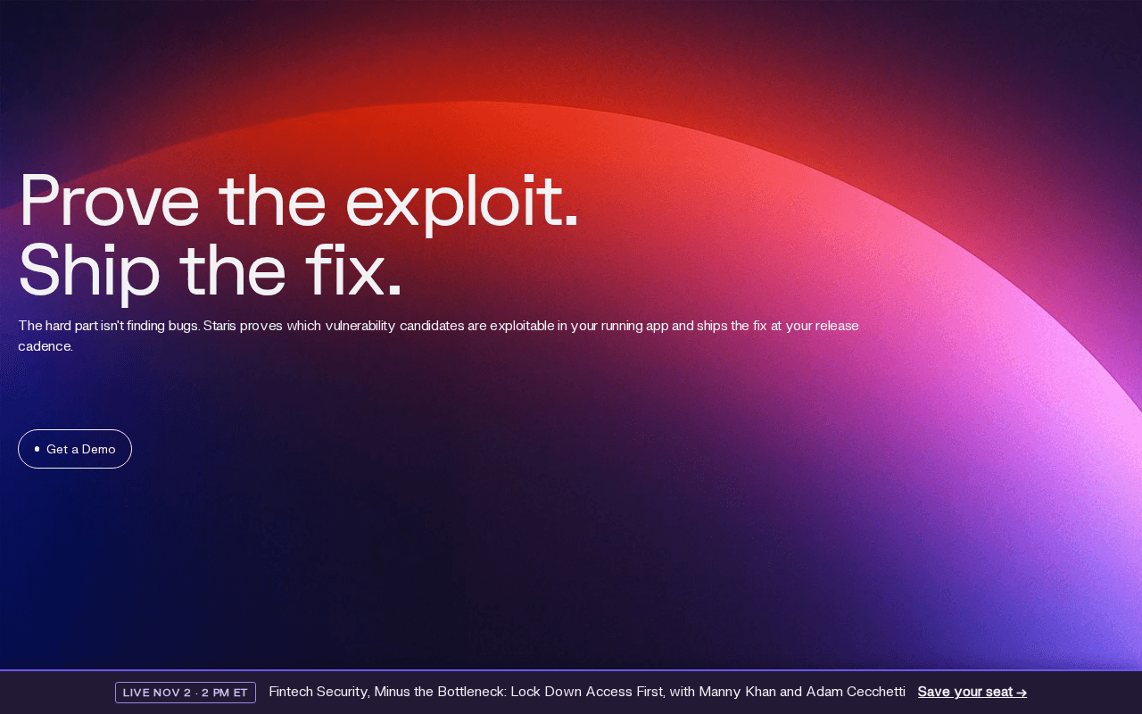 Screenshot of staris.ai