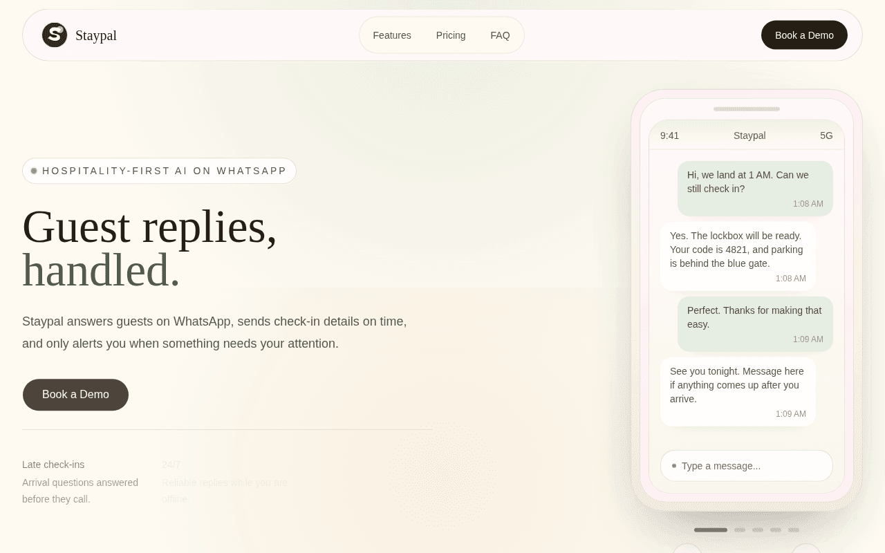 Screenshot of staypal.ai