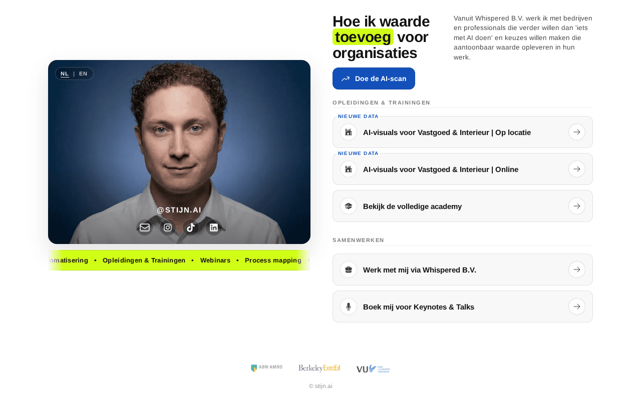 Screenshot of stijn.ai