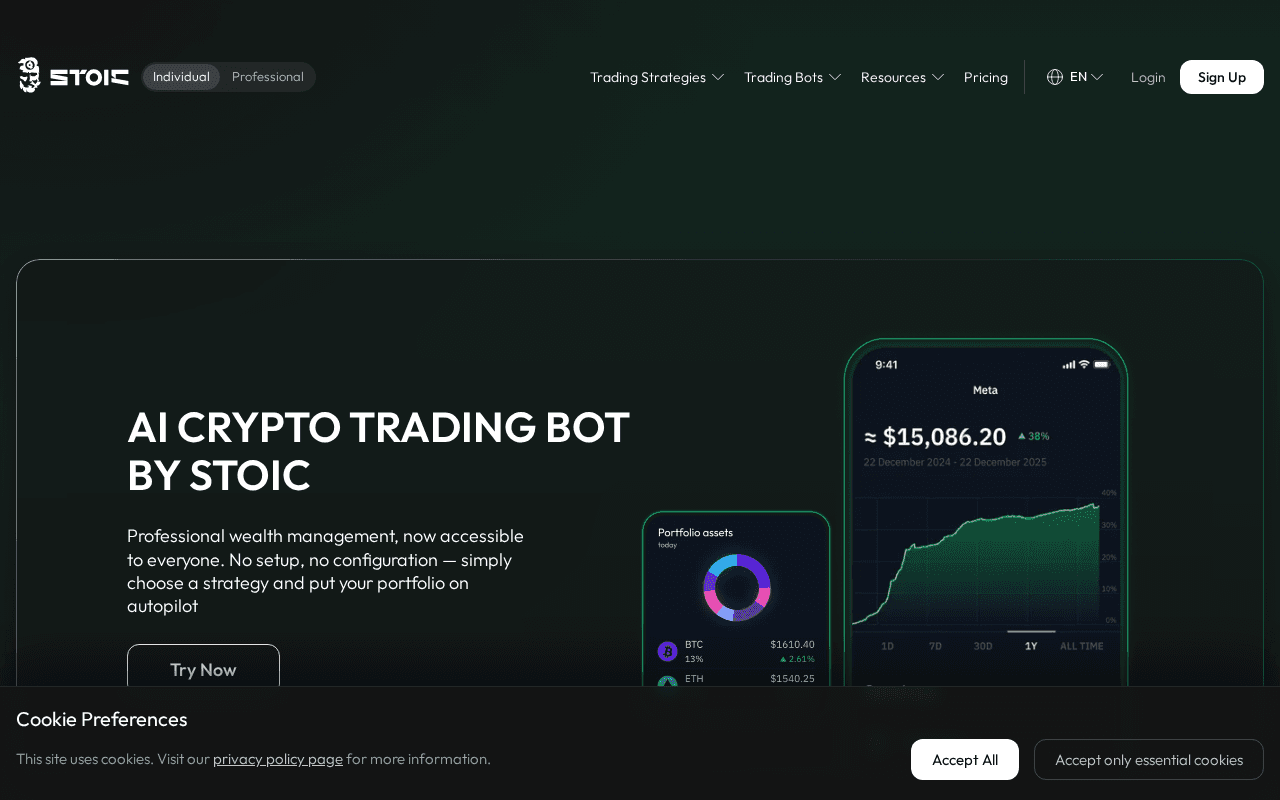 Screenshot of stoic.ai