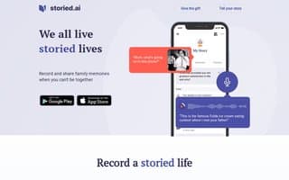 Screenshot of storied.ai