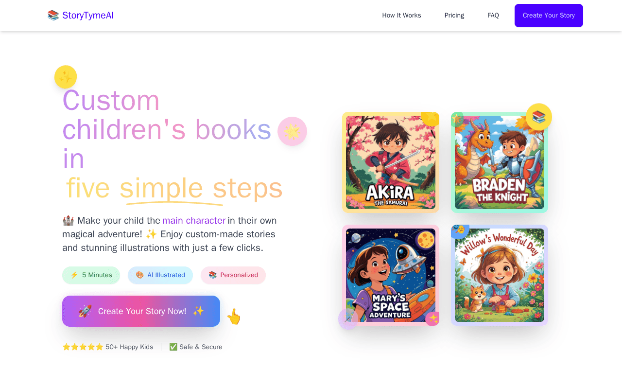Screenshot of storytyme.ai