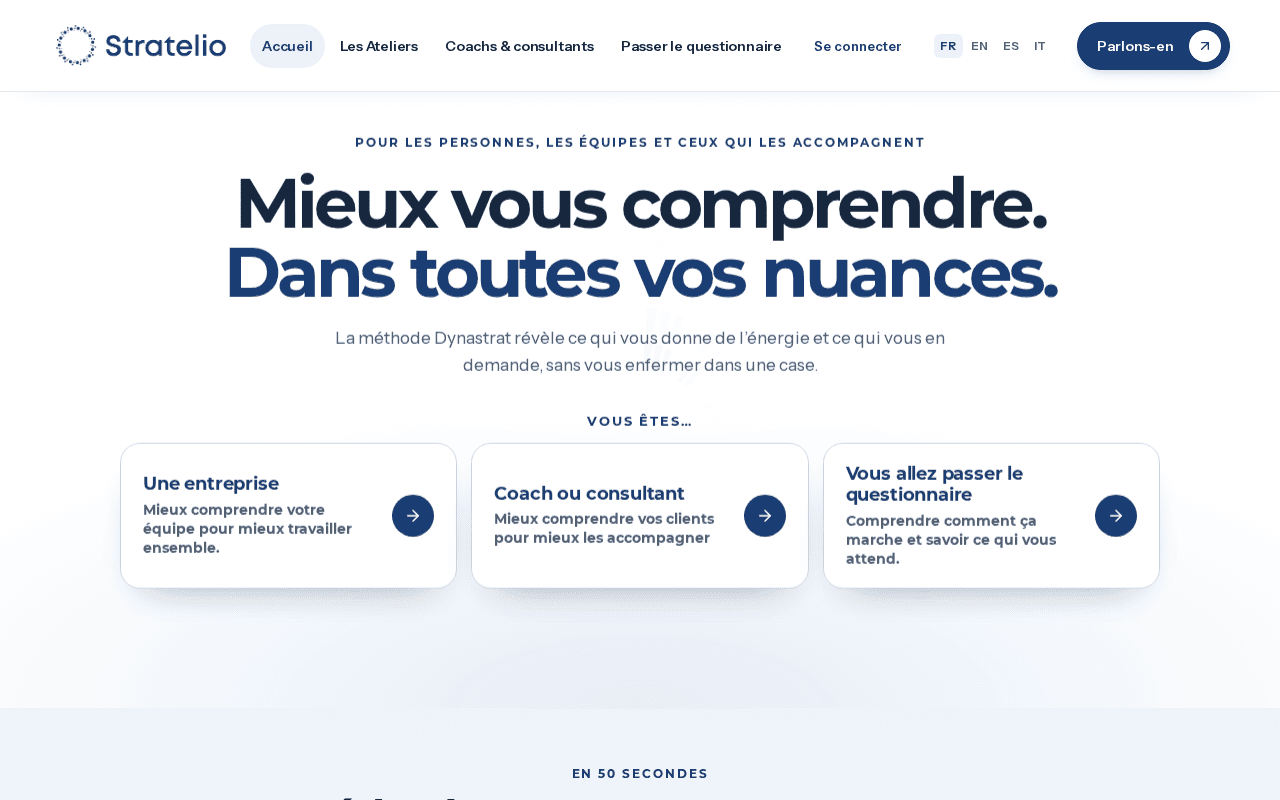 Screenshot of stratelio.ai