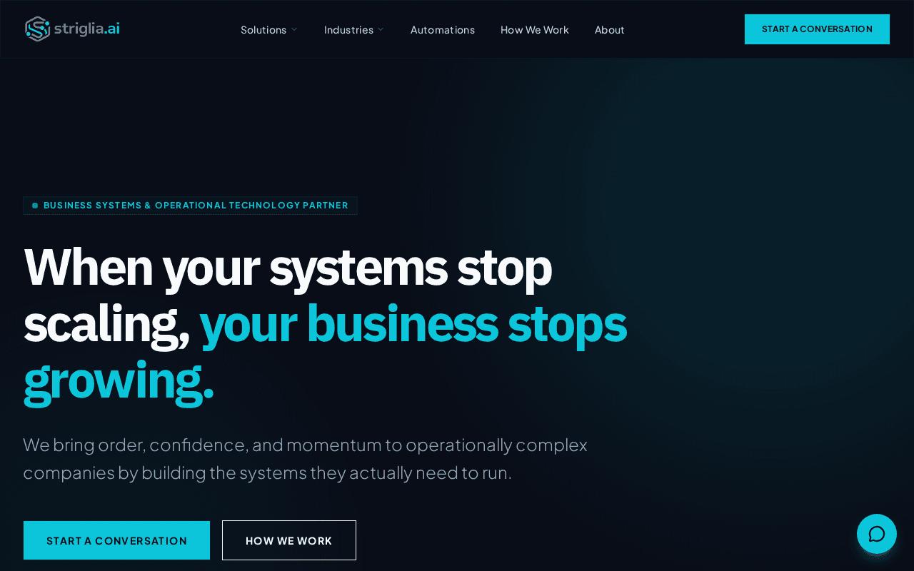 Screenshot of striglia.ai