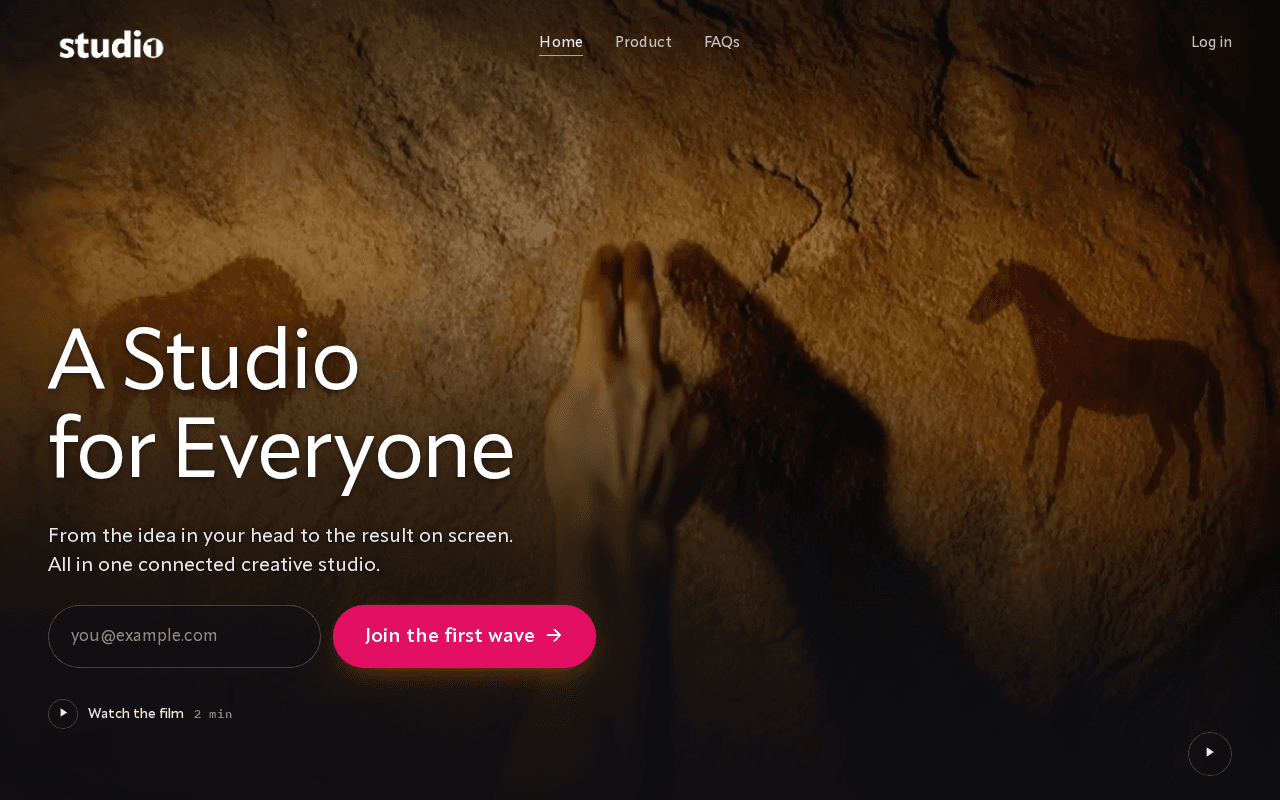 Screenshot of studio1.ai