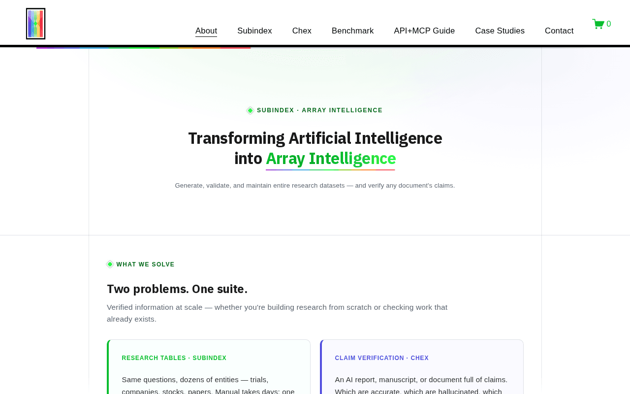 Screenshot of subindex.ai