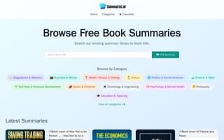 Screenshot of summarist.ai