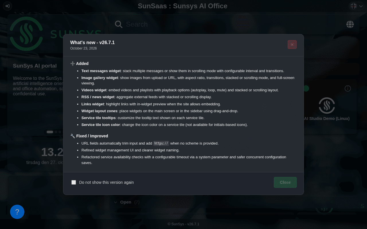 Screenshot of sunsys.ai
