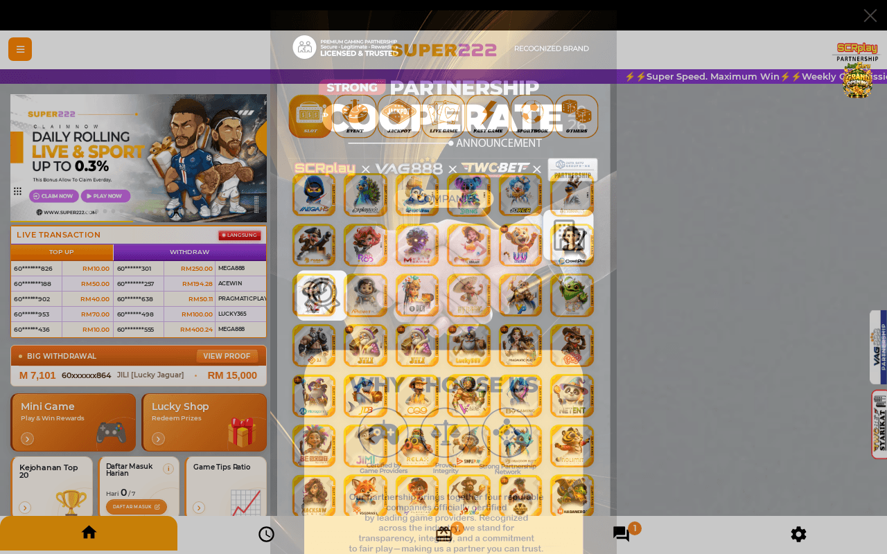 Screenshot of super222.ai