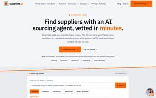 Screenshot of suppliers.ai