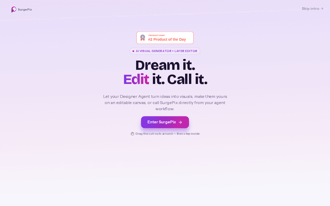 Screenshot of surgepix.ai