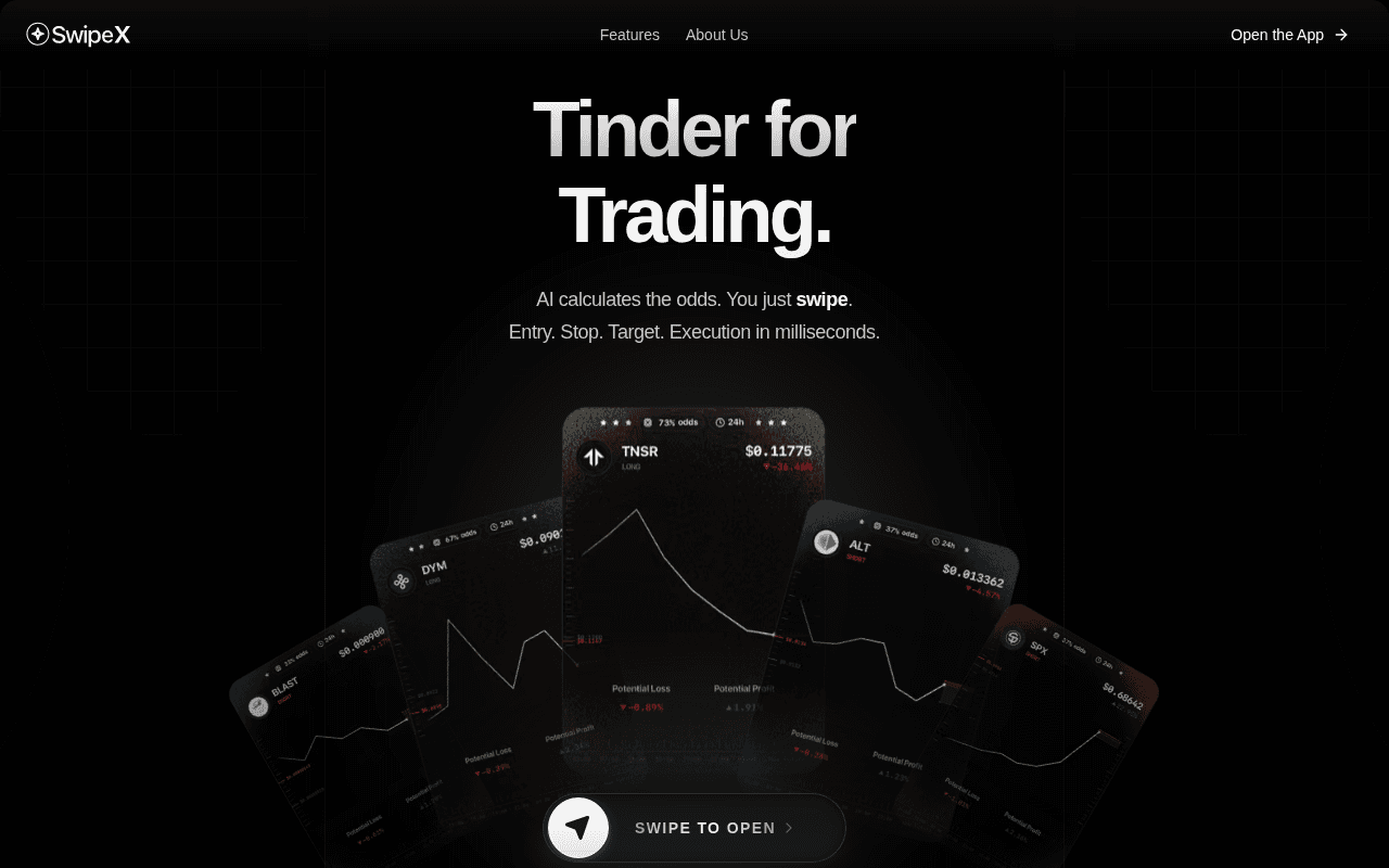 Screenshot of swipex.ai