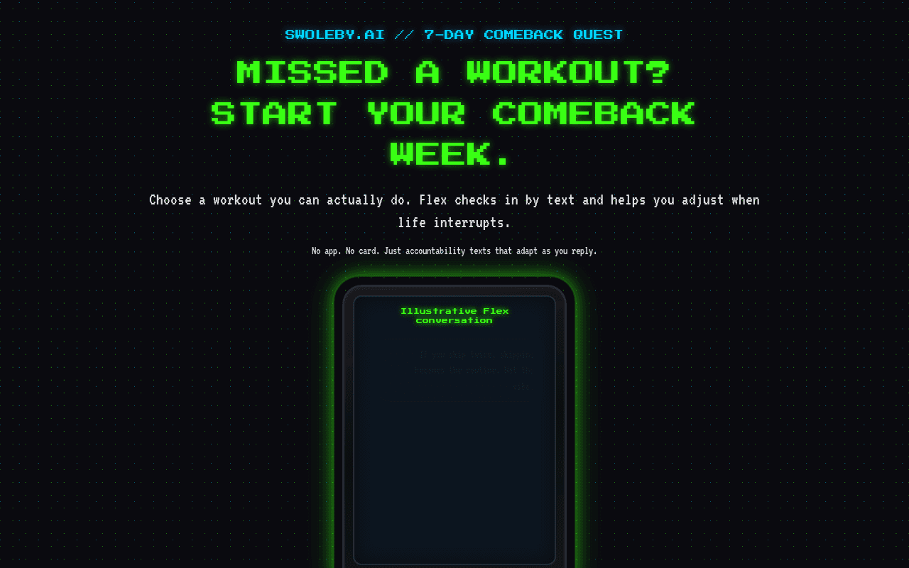 Screenshot of swoleby.ai