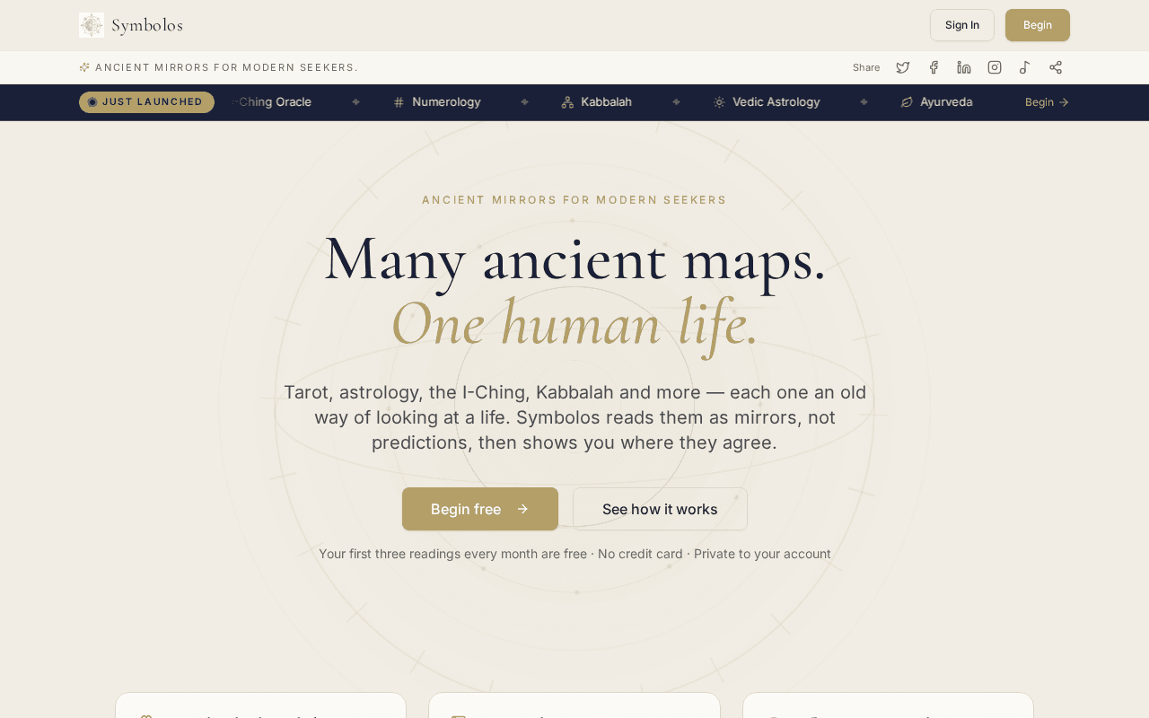 Screenshot of symbolos.ai