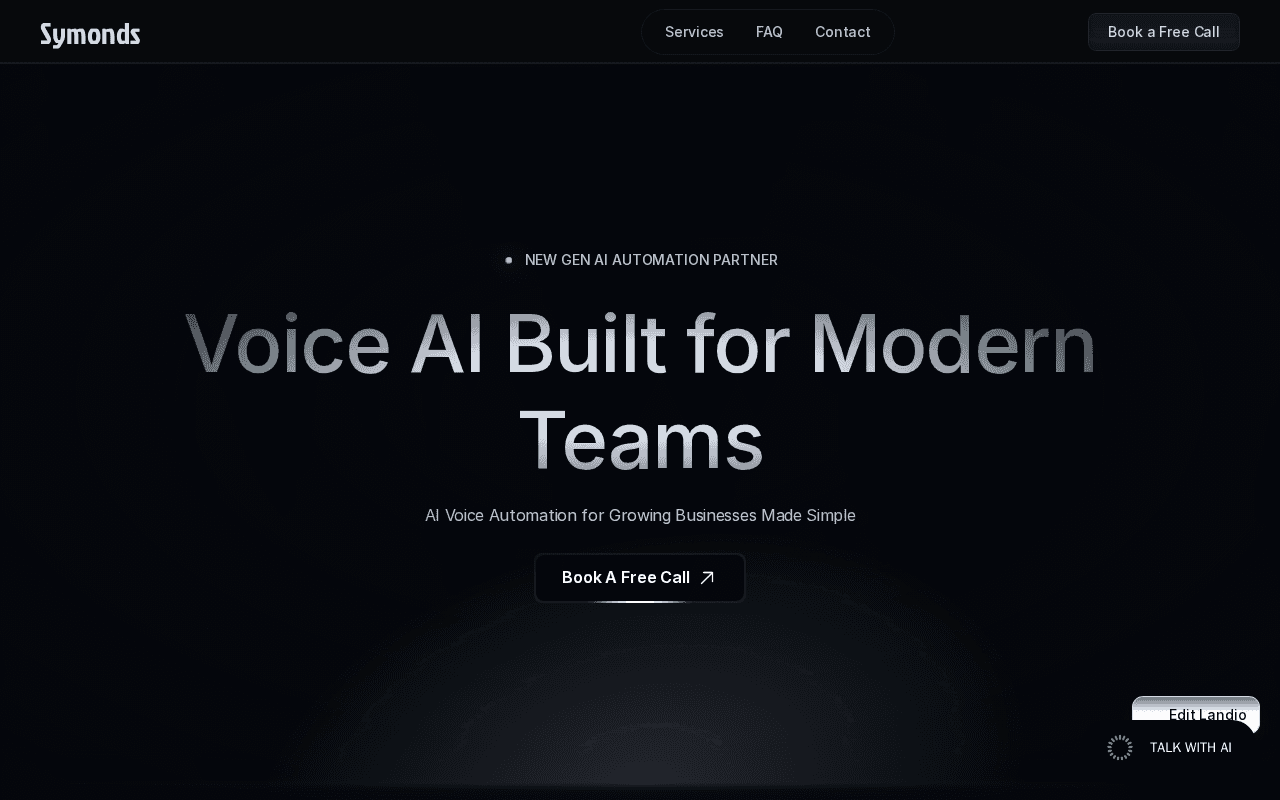 Screenshot of symonds.ai