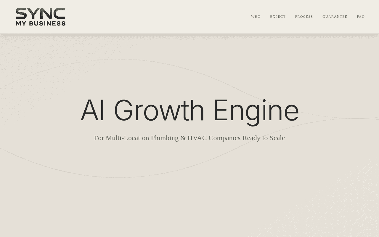 Screenshot of syncmybiz.ai
