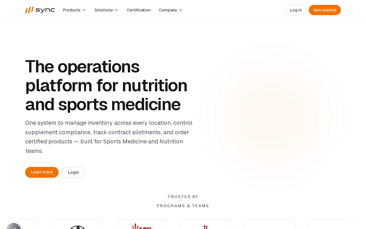 Screenshot of syncsport.ai
