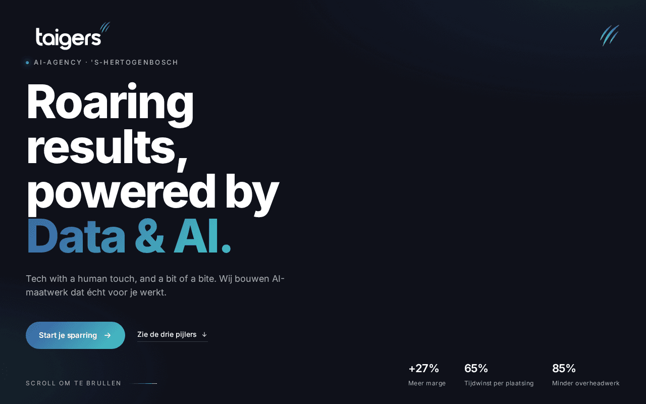 Screenshot of taigers.ai