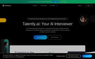 Screenshot of talently.ai