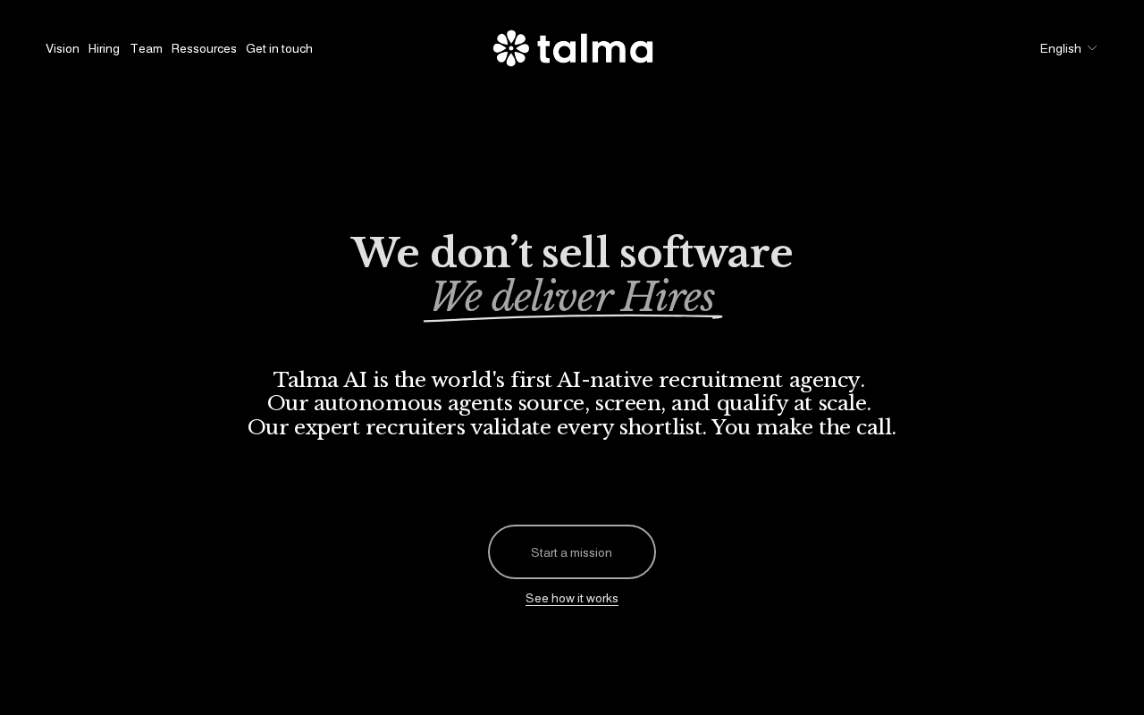 Screenshot of talma.ai