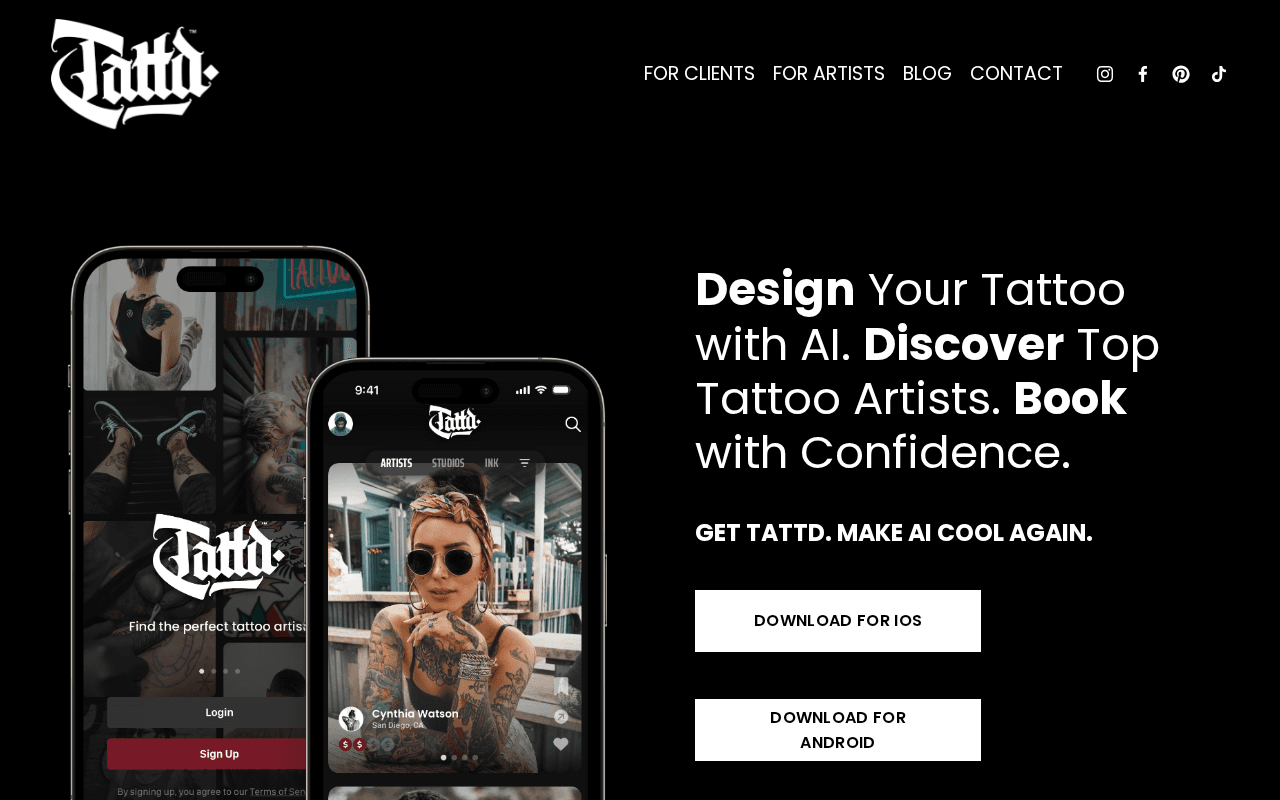 Screenshot of tattd.ai
