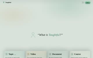 Screenshot of taughtful.ai