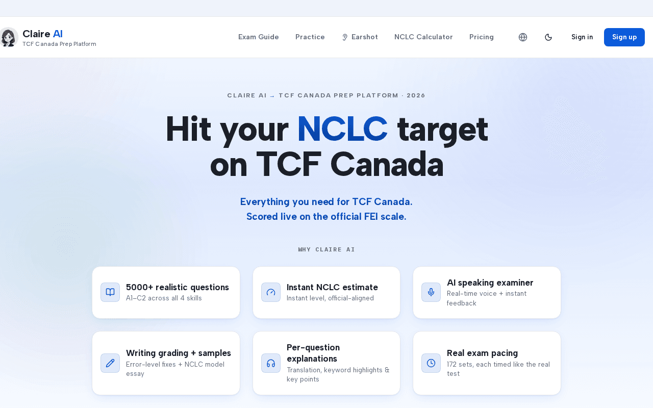 Screenshot of tcfcanada.ai