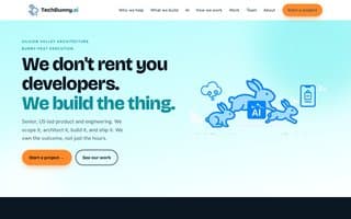 Screenshot of techbunny.ai