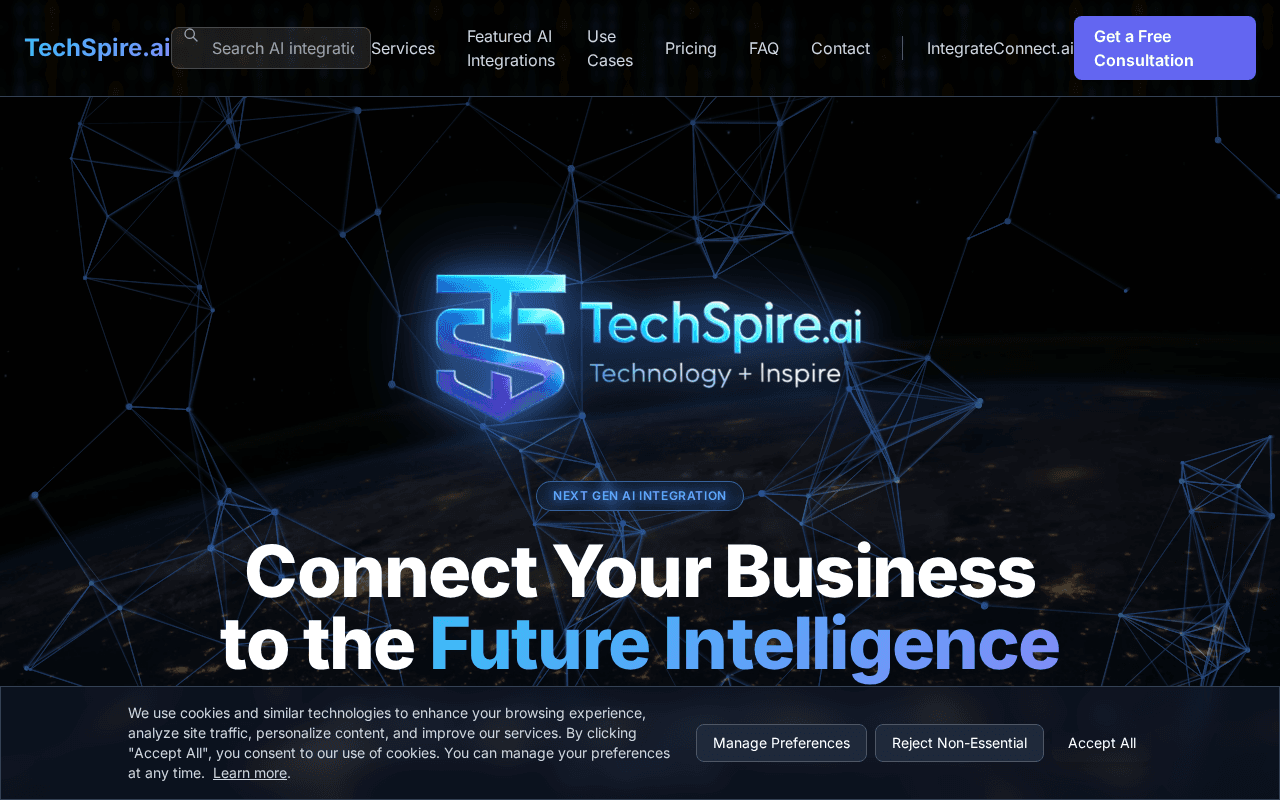 Screenshot of techspire.ai