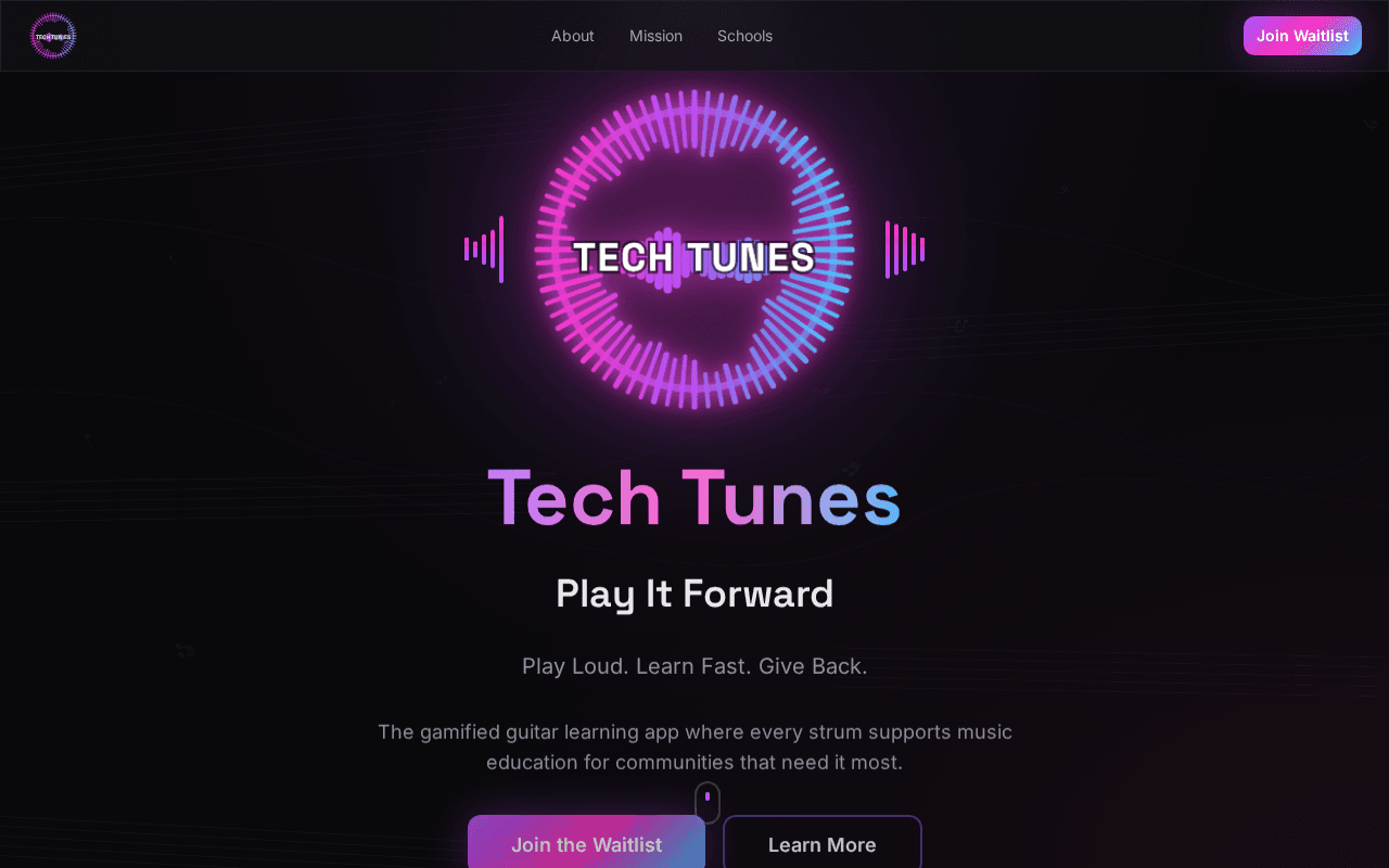 Screenshot of techtunes.ai