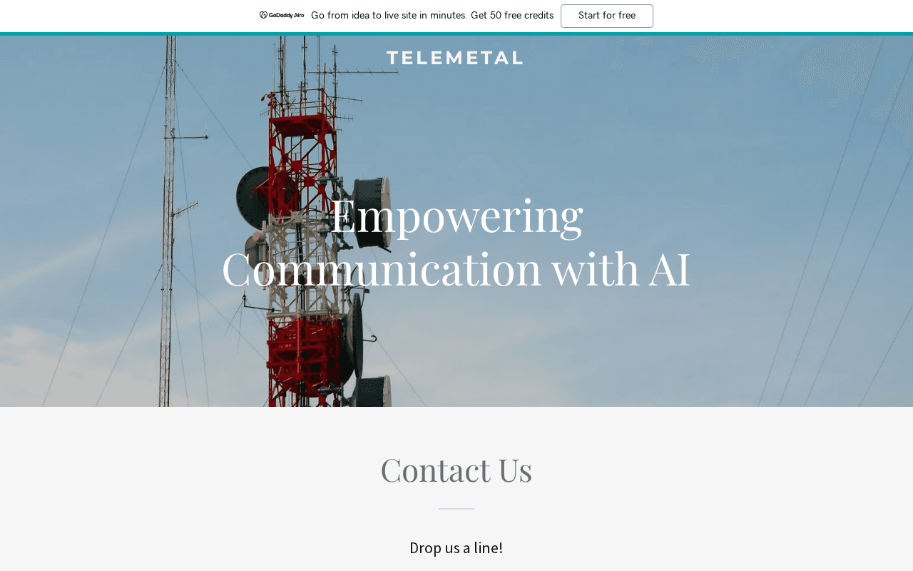 Screenshot of telemetal.ai