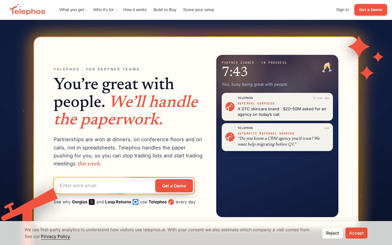 Screenshot of telephos.ai