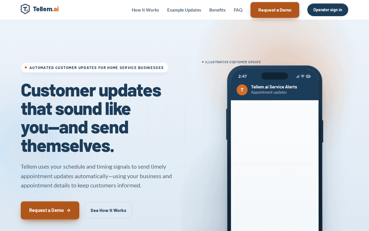 Screenshot of tellem.ai